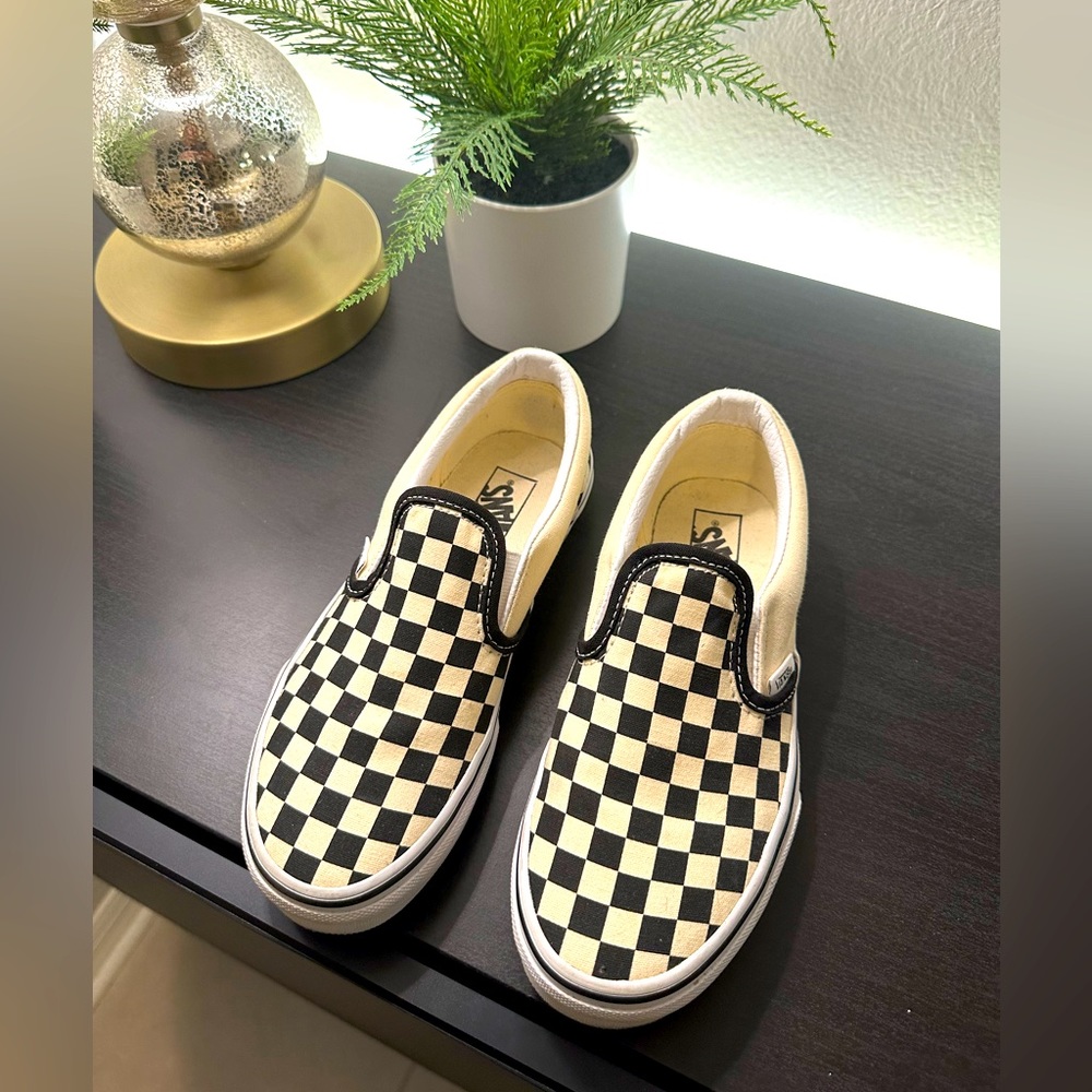 Vans. This is for youth. Scuff can be cleaned. Wore once.